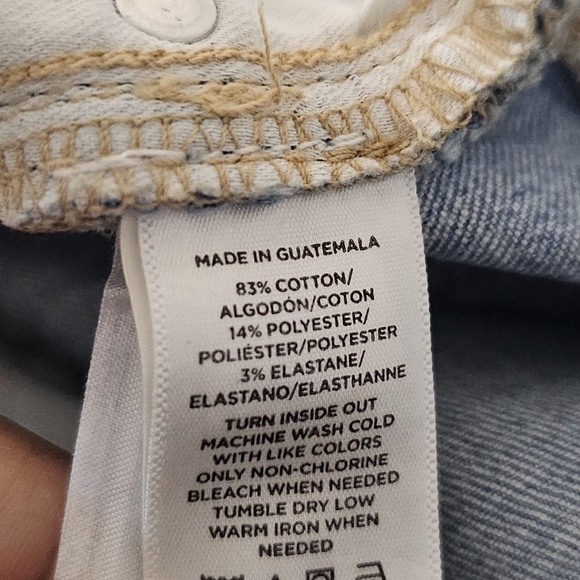 Loft Exposed Button Front High Rise Mini Flare Kick Crop Raw Hem Size 27/4 - Picture 12 of 12